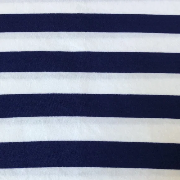Ambiance Apparel Woman’s 95% Cotton Blue-White Striped T-Shirt Soft Size M - Picture 6 of 13
